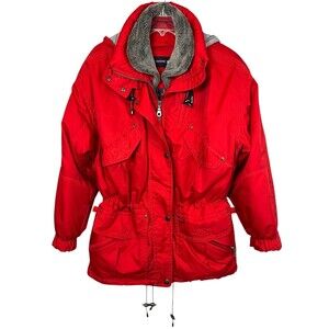 Killy Women's Red Insulated Winter Parka Coat Ski Jacket  Size 8  Vintage